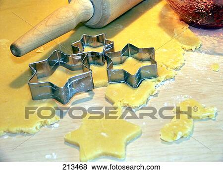 Stock Photo - baking tins for christmas, close-up . Fotosearch