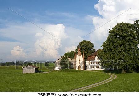 Barnyard and chapel, Rosshaupten, Allgaeu, Bavaria, Germany, Europe View Large Photo Image Stock Photo - Barnyard and chapel, Rosshaupten, Allgaeu, Bavaria, Germany, Europe . Fotosearch