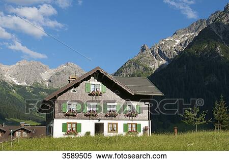 Stock Photography - Barnyard, Kleinwalsertal, Vorarlberg, Austria, Europe . Fotosearch