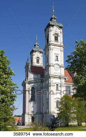 Picture - Basilica, Ottobeuren, Bavaria, Germany, Europe . Fotosearch