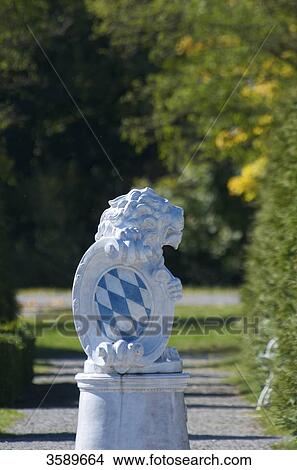 Bavarian lion, Forggensee, Bavaria, Germany, Europe View Large Photo Image Picture - Bavarian lion, Forggensee, Bavaria, Germany, Europe . Fotosearch