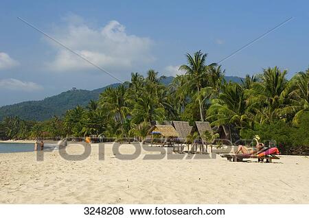 Beaach huts, Lamai Beach, Ko Samui, Thailand View Large Photo Image Stock Photo - Beaach huts, Lamai Beach, Ko Samui, Thailand . Fotosearch