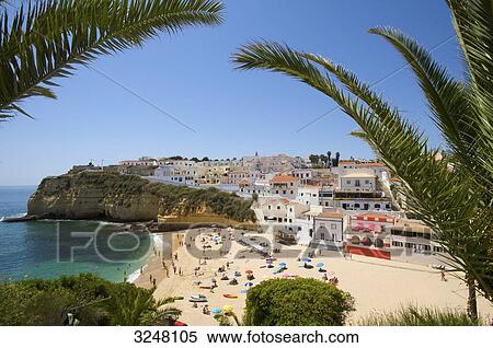 Beach, Carvoeiro, Algarve, Portugal View Large Photo Image Stock Photography - Beach, Carvoeiro, Algarve, Portugal . Fotosearch