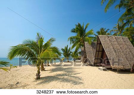 Beach huts, Lamai Beach, Ko Samui, Thailand View Large Photo Image Stock Photo - Beach huts, Lamai Beach, Ko Samui, Thailand . Fotosearch