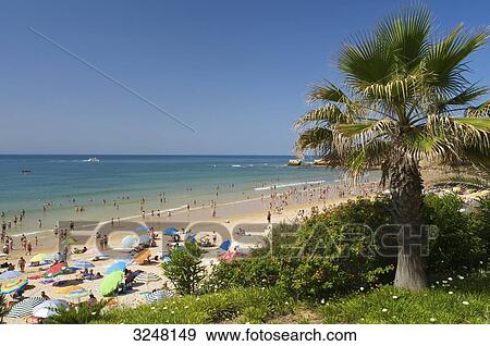 Beach, Santa Eularia, Algarve, Portugal View Large Photo Image Stock Photo - Beach, Santa Eularia, Algarve, Portugal . Fotosearch
