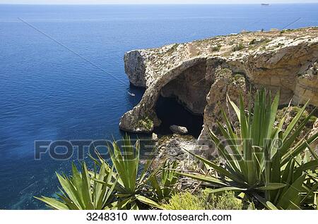 Stock Image - Blue grotto, Malta . Fotosearch