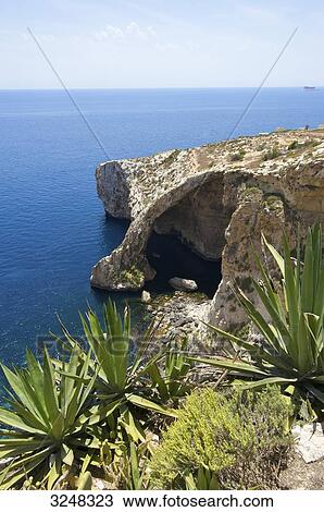 Stock Image - Blue grotto, Malta . Fotosearch