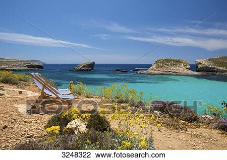 Stock Image - Blue lagoon, Comino, Malta . Fotosearch