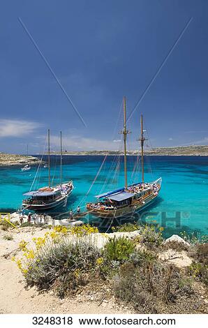 Stock Photo - Blue lagoon, Comino, Malta . Fotosearch