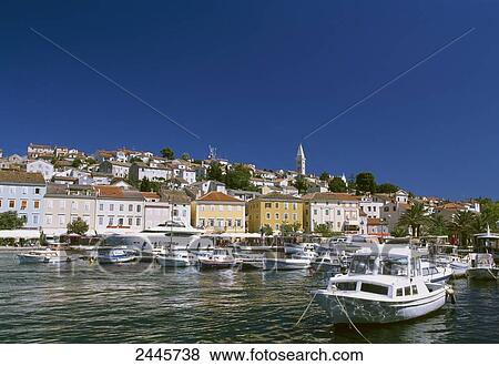 Boats in sea, Mali Losinj, Losinj, Croatia View Large Photo Image Stock Photo - Boats in sea, Mali Losinj, Losinj, Croatia . Fotosearch