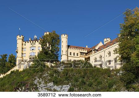 Castle Hohenschwangau, Allaeu, Bavaria, Germany, Europe View Large Photo Image Stock Image - Castle Hohenschwangau, Allaeu, Bavaria, Germany, Europe . Fotosearch