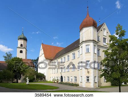 Picture - Castle, Isny im Allgaeu, Baden-Wuerttemberg, Germany, Europe . Fotosearch