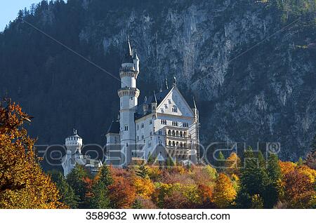 Stock Image - Castle Neuschwanstein, Bavaria, Germany, Europe . Fotosearch
