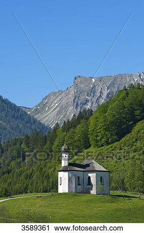 Stock Image - Church, Achenkirch at Achensee, Tyrol, Austria, Europe . Fotosearch