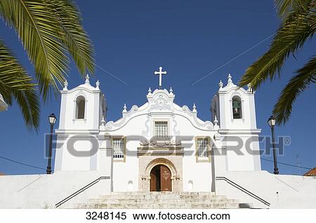 Stock Photography - Church, Estombar, Algarve, Portugal . Fotosearch
