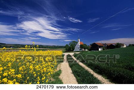 Church in field, Bad Birnbach, Rottal-Inn, Lower Bavaria, Bavaria, Germany View Large Photo Image Stock Photo - Church in field, Bad Birnbach, Rottal-Inn, Lower Bavaria, Bavaria, Germany . Fotosearch