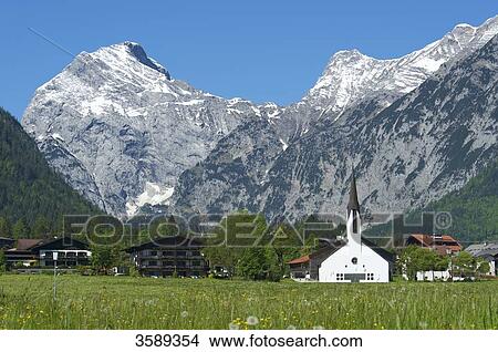 Picture - Church, Pertisau, Tyrol, Austria, Europe . Fotosearch