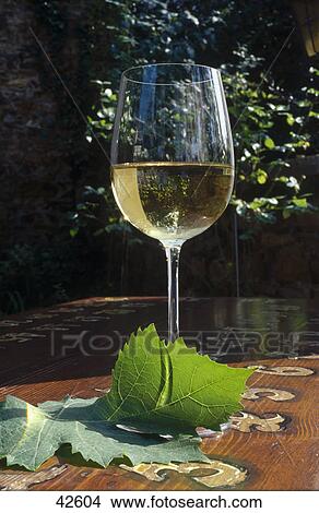 Close-up of a glass of white wine View Large Photo Image Picture - Close-up of a glass of white wine . Fotosearch
