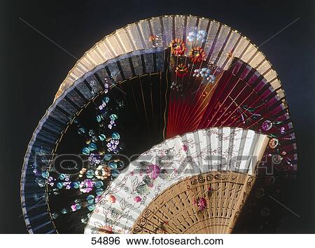 Stock Photograph - Close-up of folding fans . Fotosearch