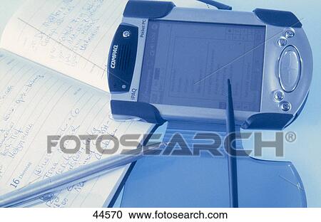 Close-up of pocket data assistant and stylus View Large Photo Image Stock Image - Close-up of pocket data assistant and stylus . Fotosearch