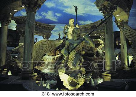 Stock Photo - Details of fountain statue, Frankfurt, Hessen, Germany . Fotosearch