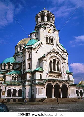 Stock Image - Facade of church, Sofia, Bulgaria . Fotosearch