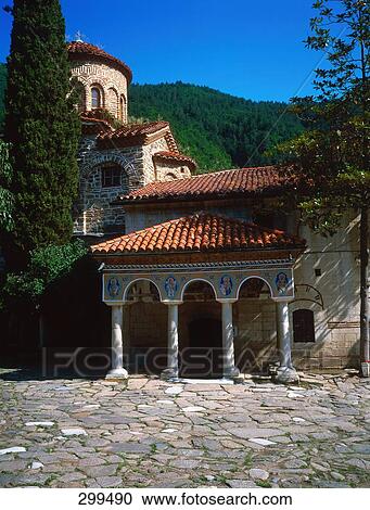 Facade of monastery, Bachkovo Monastery, Church of Sveta Bogoroditsa, Bulgaria View Large Photo Image Stock Image - Facade of monastery, Bachkovo Monastery, Church of Sveta Bogoroditsa, Bulgaria . Fotosearch