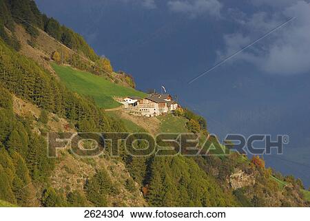 Farmhouse on mountain, Trentino-Alto Adige, Italy View Large Photo Image Picture - Farmhouse on mountain, Trentino-Alto Adige, Italy . Fotosearch