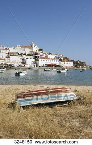 Stock Image - Fishing boat, Ferragudo, Algarve, Portugal . Fotosearch