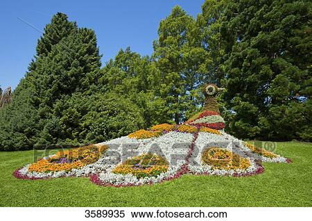 Stock Photography - Flower sculpture, Flower Island Mainau, Baden-Wuerttemberg, Germany, Europe . Fotosearch