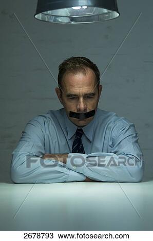 Stock Image - folded businessman, portrait . Fotosearch