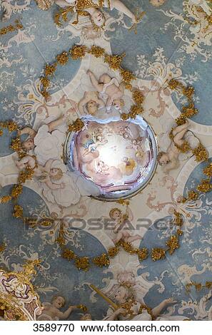 Stock Image - Frescoes, Kartaeuserkloster Buxheim, Memmingen, Bavaria, Germany, Europe . Fotosearch