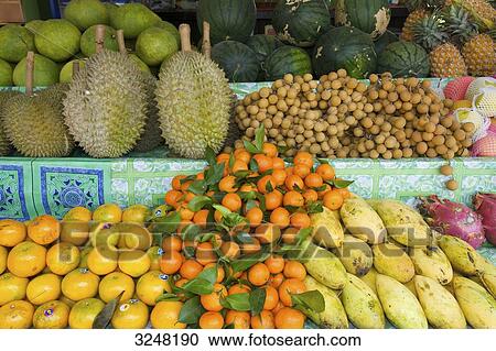 Stock Image - Fruit stall, Lamai Beach, Ko Samui, Thailand . Fotosearch