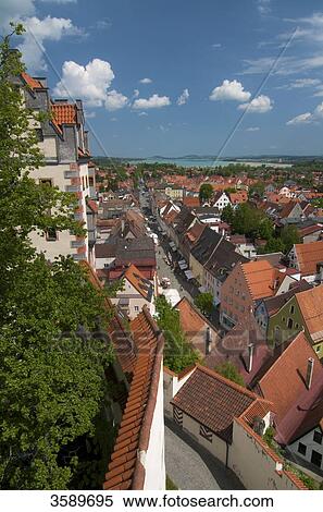 Stock Photography - Fuessen with Forggensee, Bavaria, Germany, Europe . Fotosearch