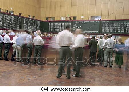 Group of people in stock exchange building, Frankfurt, Germany View Large Photo Image Picture - Group of people in stock exchange building, Frankfurt, Germany . Fotosearch