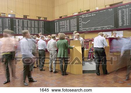 Group of people in stock exchange building, Frankfurt, Germany View Large Photo Image Stock Photography - Group of people in stock exchange building, Frankfurt, Germany . Fotosearch