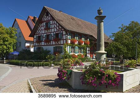 Half-timbered house, Halbinsel Höri, Baden-Wuerttemberg, Germany, Europe View Large Photo Image Stock Photography - Half-timbered house, Halbinsel Höri, Baden-Wuerttemberg, Germany, Europe . Fotosearch