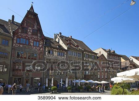 Half-timbered houses, Stein am Rhein, Kanton Schaffhausen, Switzerland, Europe View Large Photo Image Picture - Half-timbered houses, Stein am Rhein, Kanton Schaffhausen, Switzerland, Europe . Fotosearch