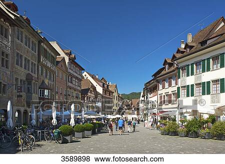 Half-timbered houses, Stein am Rhein, Kanton Schaffhausen, Switzerland, Europe View Large Photo Image Stock Photo - Half-timbered houses, Stein am Rhein, Kanton Schaffhausen, Switzerland, Europe . Fotosearch