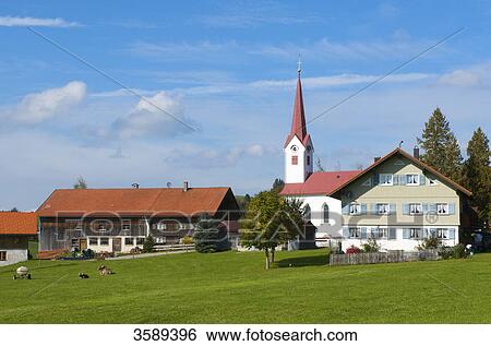 Hamlet near Oberstaufen, Bavaria, Germany, Europe View Large Photo Image Stock Photograph - Hamlet near Oberstaufen, Bavaria, Germany, Europe . Fotosearch