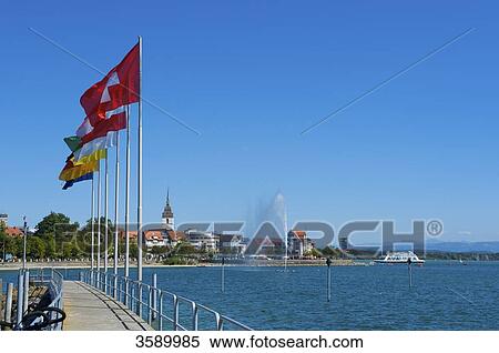 Stock Photography - Harbour, Friedrichshafen, Baden-Wuerttemberg, Germany, Europe . Fotosearch