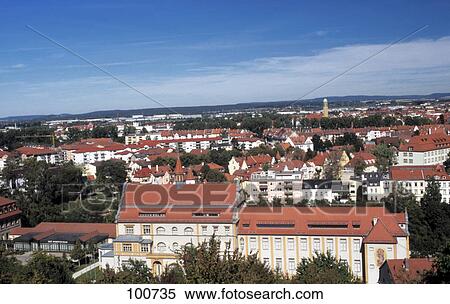 High angle view of town, Bamberg, Bavaria, Germany View Large Photo Image Stock Photography - High angle view of town, Bamberg, Bavaria, Germany . Fotosearch