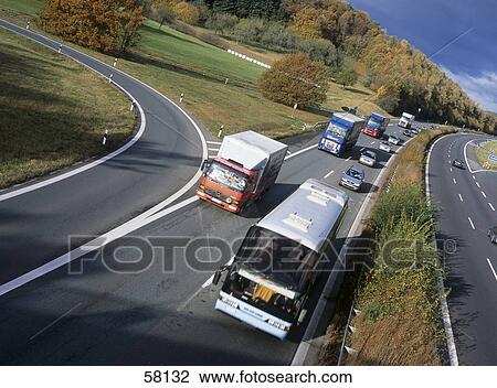 High angle view of traffic on road View Large Photo Image Stock Image - High angle view of traffic on road . Fotosearch