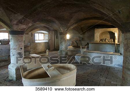Stock Image - Historical bathroom, Wangen im Allgaeu, Baden-Wuerttemberg, Germany, Europe . Fotosearch