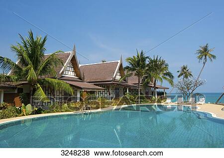 Hotel, Lamei Beach, Ko Samui, Thailand View Large Photo Image Stock Photo - Hotel, Lamei Beach, Ko Samui, Thailand . Fotosearch