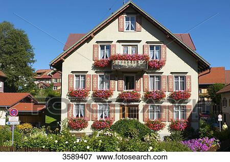 House, Scheidegg, Bavaria, Germany, Europe View Large Photo Image Stock Photo - House, Scheidegg, Bavaria, Germany, Europe . Fotosearch