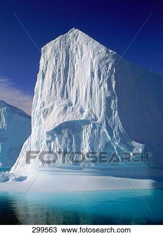 Stock Image - Iceberg at sea, Greenland, Denmark, USA . Fotosearch