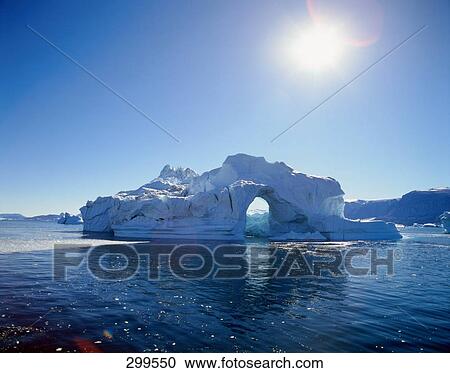 Stock Image - Iceberg in sea, Upernavik, Greenland . Fotosearch