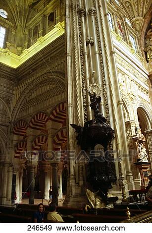 Stock Photo - Interior of mosque, Mezquita Catedral de Cordoba, Cordoba, Andalusia, Spain . Fotosearch
