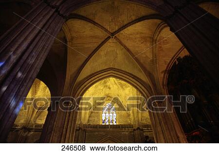 Interiors of cathedral, Seville Cathedral, Seville, Andalusia, Spain View Large Photo Image Stock Photo - Interiors of cathedral, Seville Cathedral, Seville, Andalusia, Spain . Fotosearch
